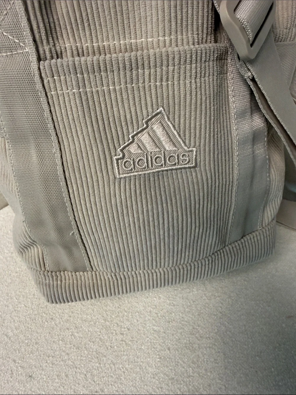 adidas Men’s Beige Corduroy Messenger Crossbody Bag